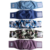 JoyDaog couche réutilisable ventre-chien bleu, confort durable et propreté continue.