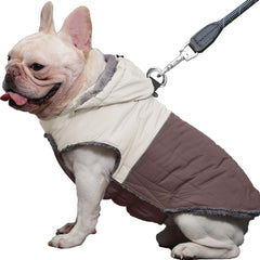 JoyDaog manteau chien avec harnais et capuche amovible, pratique pour les balades hivernales.