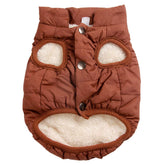 JoyDaog manteau chien hiver XXL brun, vue avant, chaleur et confort.