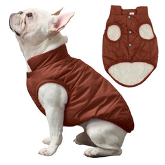 JoyDaog manteau chien hiver XXL brun, vue dos, coupe ajustée et durable.