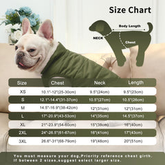 JoyDaog manteau chien vert, doublure polaire chaude et douceur.