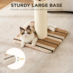 Joydeco grattoir sisal dos poteau café, design stable pour chats curieux.