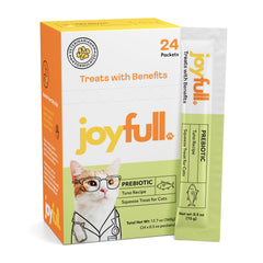 JoyFull joyfull-tubes-thon-sauvage-prebiotiques, tube appétissant pour la digestion féline.