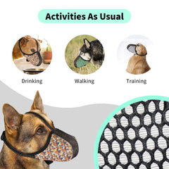 JOYPAWS muselière chien XS, sangle réglable pour un ajustement sûr.