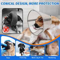 Joypig collier-cone léger et confortable pour un port quotidien doux