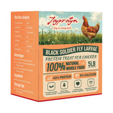 Joyprotyn BSFL: emballage 5lb de larves noires sèches, pratique et durable.