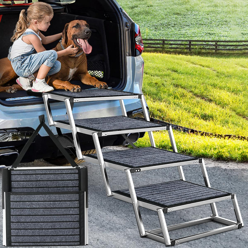 Joyrally escalier-chien extra-large pour voiture avec surface antidérapante sécurisante