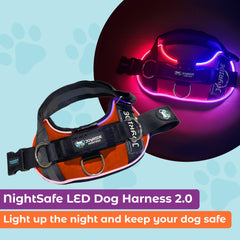 Joyride Harness montre les trois modes LED pour une visibilité adaptable.