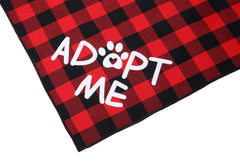 Bandana JPB pour chien plaid bleu, look ludique et assorti.