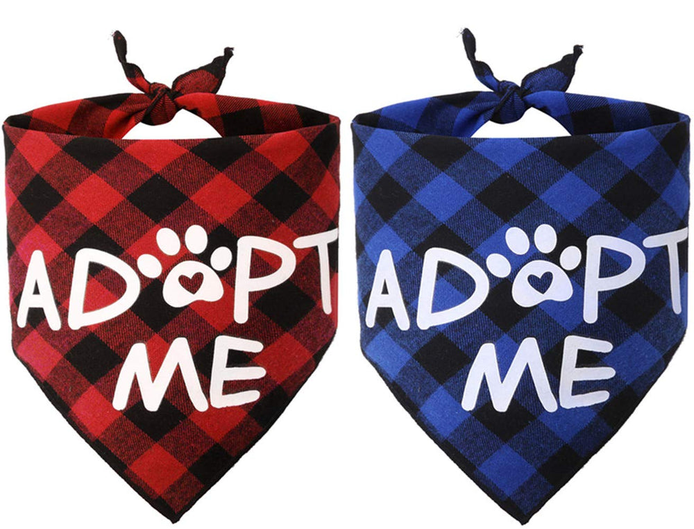 Bandana JPB pour chien plaid rouge, style festif et confortable.