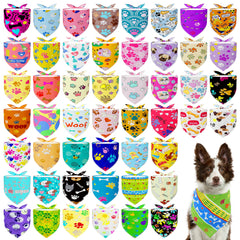 Bandana JpGdn grand format 33 pouces avec motifs patte et os pour chiens