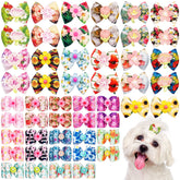 Na9eud poil jpgdn chien motif tulipe, accessoire élégant et facile e0 attacher