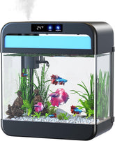 JPHYLL Aquarium 8,3 litres, kit débutant avec éclairage multicolore et pompe silencieuse.