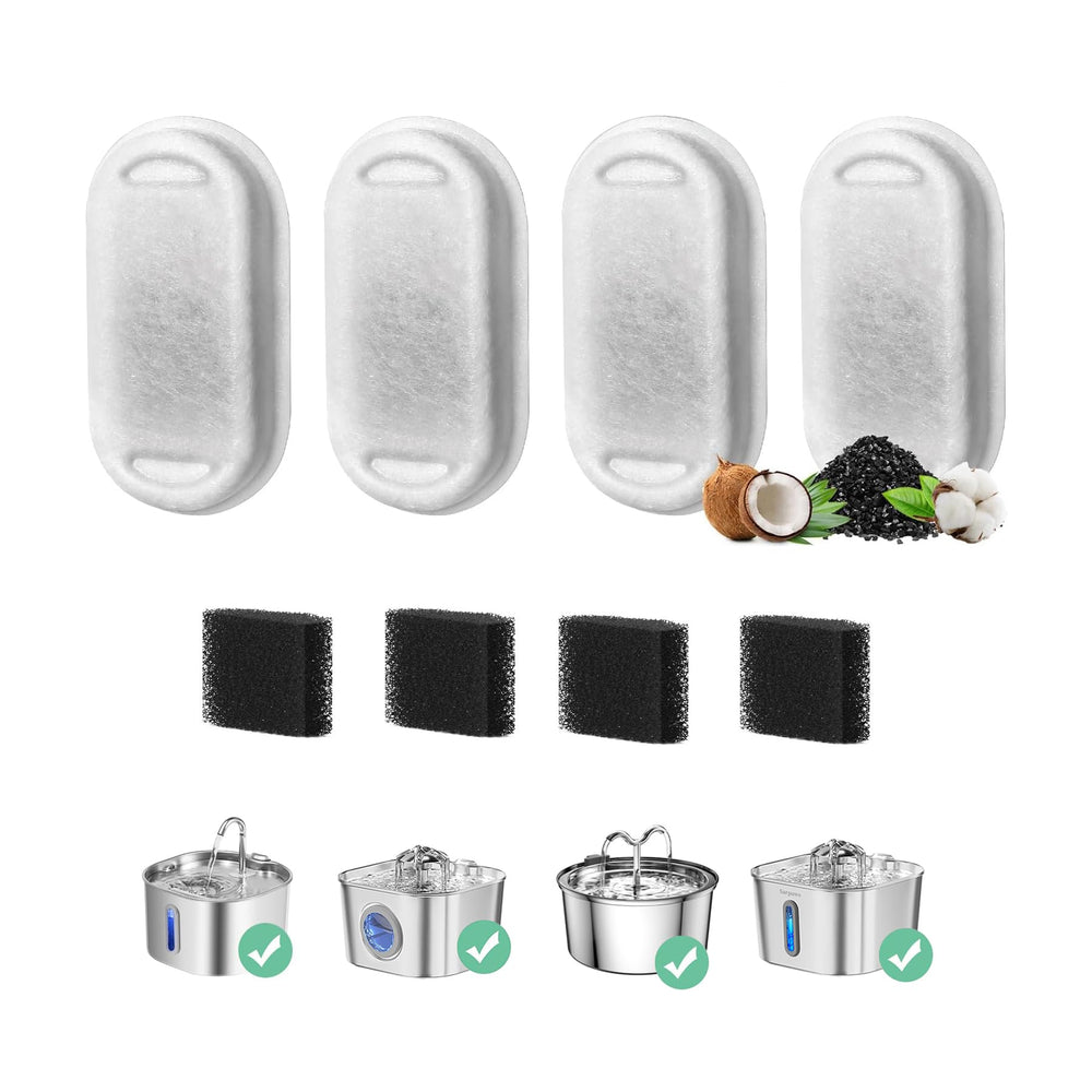 Jsjyuan fontaine-chat pack4 filtre-triple: eau plus propre pour votre chat