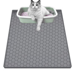 Tapis JSXZWOO gris grand format capture les grains et protège le sol.