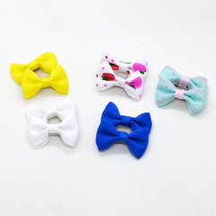 JUCCPUL noeud-cheveux chien 2pouces noir-blanc, style classique pour photos et balades.