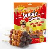 Kabobs Jungle Calling poulet canard boeuf patate douce potiron pour chien, friandise protéinée.
