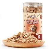 Morceaux de canard lyophilisés Jungle Calling, source de protéines élevée pour chiens et chats.