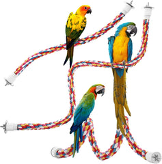 Jusney perche corde oiseau 48 pouces: poste sûr et stimulant pour les plumes.