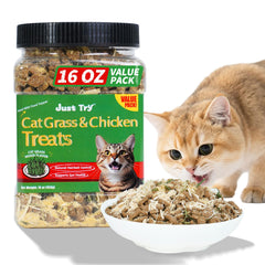 Just Try friandises jerky à l’herbe à chat – emballage refermable et frais