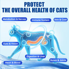 Just Try 23 en 1 Taurine pour chats : chat en train de croquer les gommes.