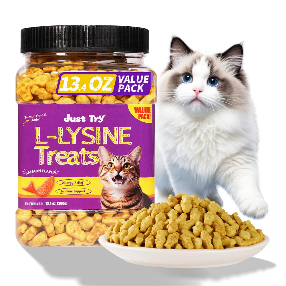 Just Try Lysine chat au saumon, friandise savoureuse et saine