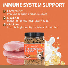 Just Try Lysine Cat Treats forme poisson, croquant apprécié pendant l'entraînement.