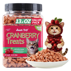 Just Try uti-cranberry-dmannose: friandises pour chats soutenant l'équilibre urinaire.