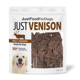 JustFoodForDogs batonnet-venaison: friandise légère idéale pour récompenser lors de l'entraînement.