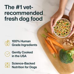 JustFoodForDogs bol-dinde-macaroni prepare, repas prêt à servir.