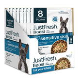 JustFoodForDogs Boost Skin, Poche refermable: pratique et frais jusqu'au prochain repas.