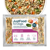 JustFoodForDogs: nourriture surgelée pour articulations et mobilité lors des promenades.