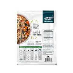 JustFoodForDogs JustFresh-sachet-dinde-fraiche: variété savoureuse pour stimuler l'appétit.