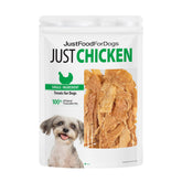 JustFoodForDogs Poitrine de poulet tranchée, friandise saine idéale pour le dressage.
