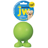 JW Good Cuz – balle en caoutchouc naturel avec pieds, durabilité et rebond pour jeux actifs.