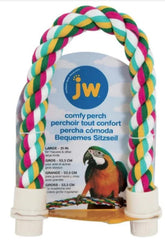 JW Pet Comfy Perch, perche-corde couleur 21 pouces, stimule l’exercice.