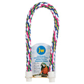 JW Pet Comfy Perch, corde colorée 36 pouces, stimule l'activité et la prise.