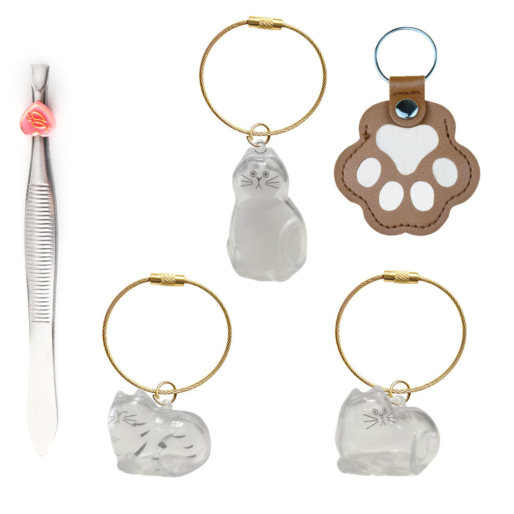 Porte-clés JYMLWWR avec poil de chat, souvenir durable à emporter.