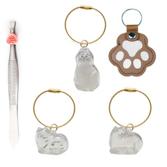 Porte-clés JYMLWWR avec poil de chat, souvenir durable à emporter.