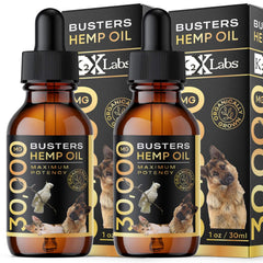 Huile de chanvre Busters par K2xLabs, bouteille pour usage quotidien et routine bien-être.