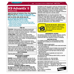 K9 Advantix II – application sur la peau du chien moyen, démarrage rapide.