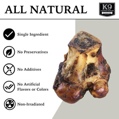 K9 Connoisseur: os articulé robuste pour grands chiens, idéal pour la mastication.