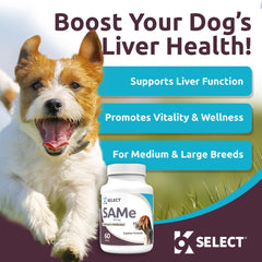 K9 Select SAM-e flacon de 60 comprimés, solution pratique pour chiens moyens et grands