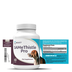 K9 Select SAMeThistle Pro – Tablettes visibles, format facile à mâcher pour l’usage quotidien.
