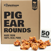 K9warehouse oreilles de porc rondes – récompense naturelle pour chiens actifs et entraînement