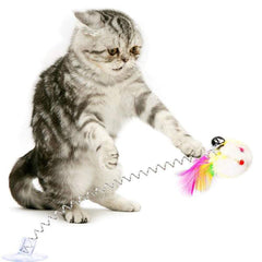 KABB peluche-souris ressort douce, toucher agréable lors du jeu.