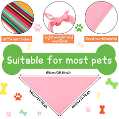 Kacctyen bandanas polyester doux - 25 couleurs variées