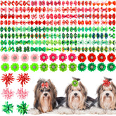 Nœud Kacctyen pour chien Saint-Patrick rouge, idéal pour les photos festives.
