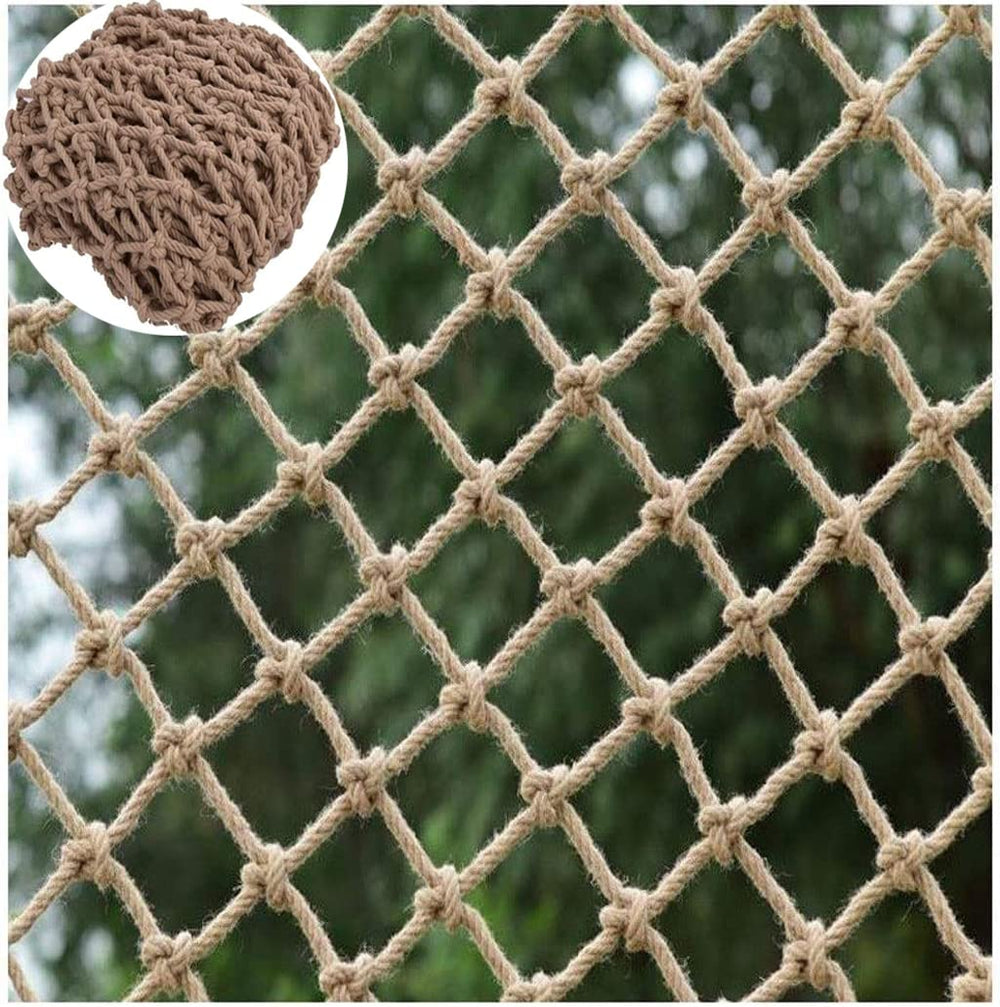 KACQIHTU filet-corde-chanvre-enfants: filet robuste pour jeux et sécurité.