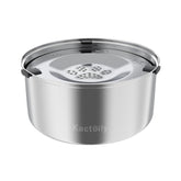 Bol eau Kactoily 3L en acier inoxydable, capacité idéale pour chiens de grande taille.
